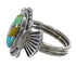 Southwestern Sterling Silver And Multicolor Ring Size 8-1/4 EX56221